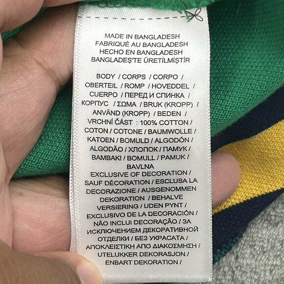 Polo Ralph Lauren Shirt Toddler Boy 5 Green MultiStriped Cotton Logo Polo Preppy - Picture 10 of 11